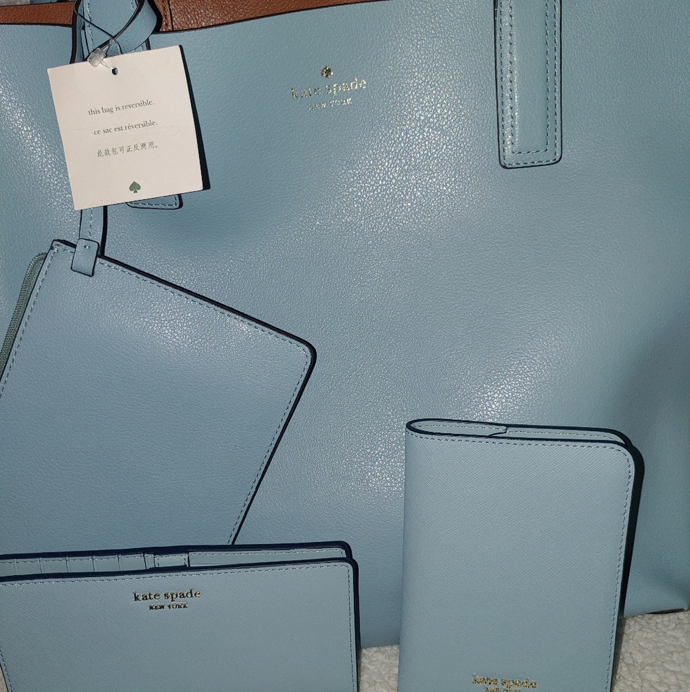 Kate Spade reversible purse, wallet & passport